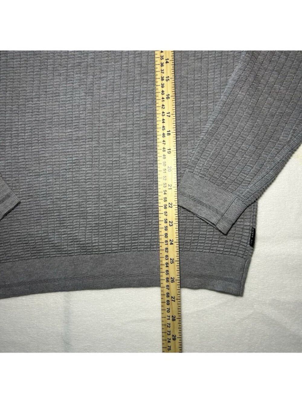Ted Baker London Waffle Stitch Crew Neck Sweater Gray Size 4 - Picture 4 of 7